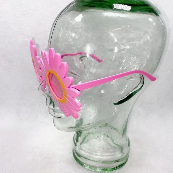Pink Flower Power Selfie Festival Glasses - Picture 5 of 10